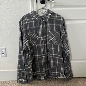 RSQ men's gray and white flannel
